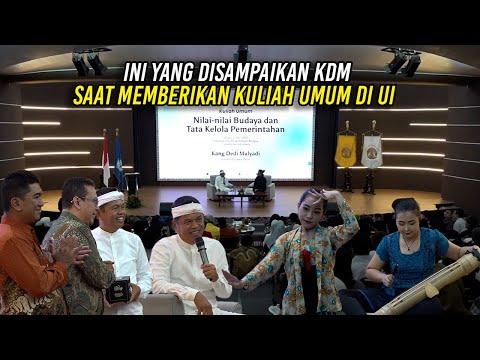 INI YANG DISAMPAIKAN KDM SAAT MEMBERIKAN KULIAH UMUM DI UI