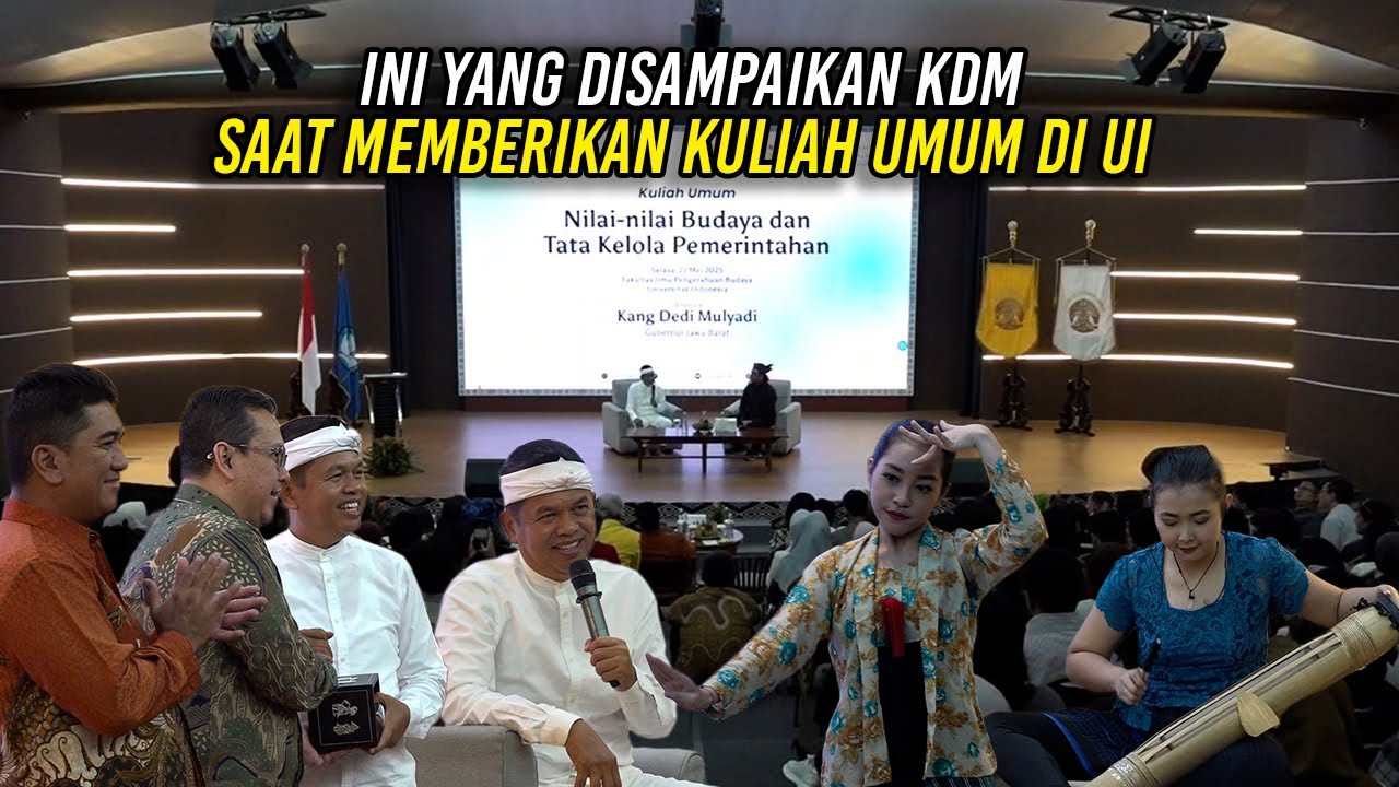 INI YANG DISAMPAIKAN KDM SAAT MEMBERIKAN KULIAH UMUM DI UI
