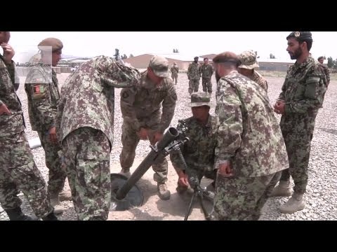 U.S. Soldiers Train Afghan Soldiers On Russian 82mm Mortars