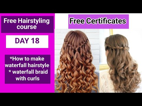 Basic hairstyling course Day 18 || waterfall braid...