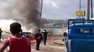 preview picture of video 'Carro despues de explocion en cuba'