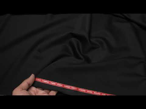 Raymond Men’s 70% Wool Super 120’s Solids Unstitched Suiting Fabric (Black)