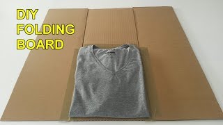 DIY T Shirt Folder / How to make a Flip Folding Board for Clothes from a Cardboard – Tutorial