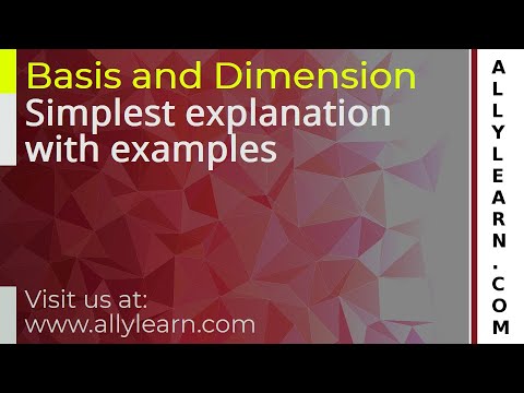 Basis and Dimension - Definition and Examples Video Lecture - Crash ...