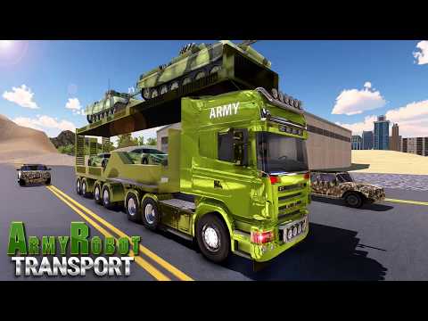 US Army Tank Robot Transform Cargo Plane Transport