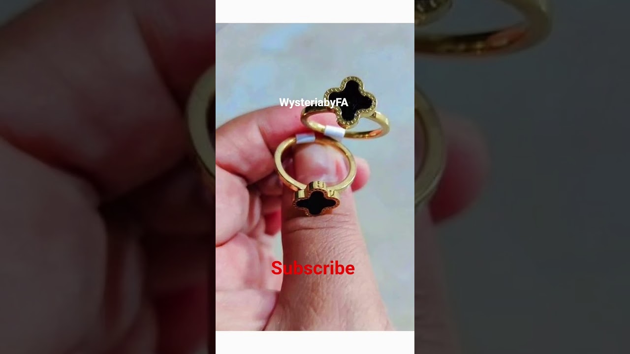 black clover ring/ wysteriabyfa/order yours https://wa.me/c/923222881534/#jewelrypackaging #ring