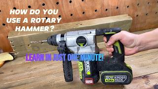 How do you use a rotary hammer? Learn how in just one minute!#homediyer