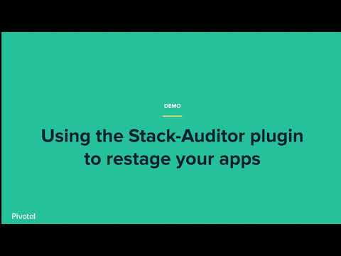 video of running stack audit as well as upgrading apps