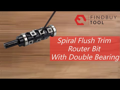 Spiral Flush Trim Router Bit with Double Shaft in Application