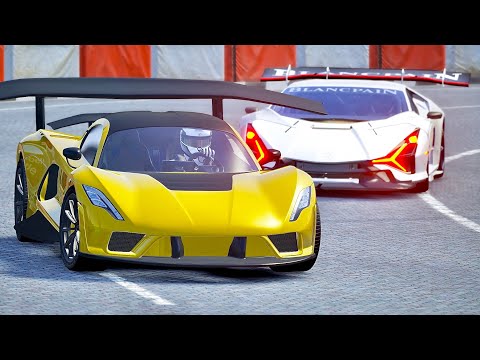 Lamborghini Sian GTR vs Hennessey Venom F5 GTR at Highlands