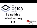 Something Went Wrong Error Fix Brizy Page Builder