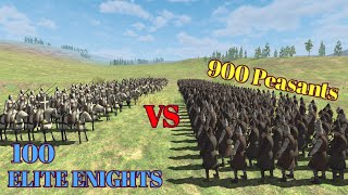 100 Elite Knights VS 900 Peasants | Ultimate Experiment 🔥| Steel and Flesh 2