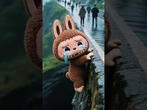 Cute labobo crying 😭 #cute #labubu #funny #ai #trending #babyshark