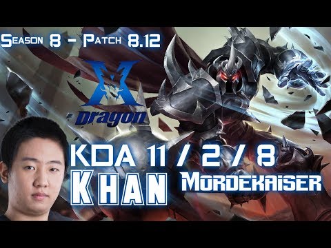 KZ Khan MORDEKAISER vs YASUO ADC - Patch 8.12 KR Ranked