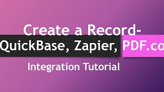 Download the video "How to Create a Record in QuickBase using PDF.co and Zapier"