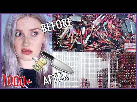 DECLUTTER & ORGANISATION! 🗯️🔪 1000+ Liquid Lipsticks! 💸 Video