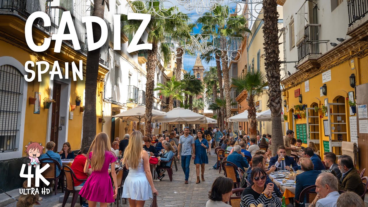 Immersive street-level walking tour through Cadiz Playa, Spain, showcasing authentic urban landscapes, local architecture, and the vibrant atmosphere of the city's neighborhoods
