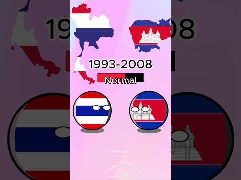 History of thailand- cambodia relations 1948-2025  #countryballs #relationship #thailand #cambodia