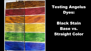 Testing Dyes on Figured Wood:  Black Stain Base vs. Straight Color