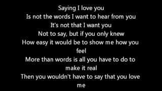 More Than Words Extreme Lyrics