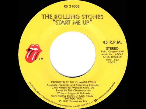 1981 HITS ARCHIVE: Start Me Up - Rolling Stones (a #2 record--stereo 45)