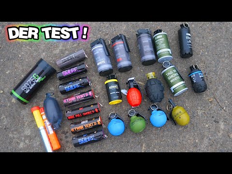 PAINTBALL TEST: Flash grenades, anti-personnel mines, signal flares, XXL smoke grenades and much ...