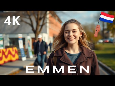 🇳🇱 Emmen 4K Spaziergang / Niederlande / Ein Geschäftszentrum in Drenthe