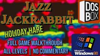 Jazz Jackrabbit: Holiday Hare on Windows 98 (DOSBox) | All Levels | No Commentary