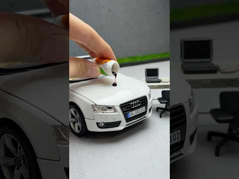 Audi A5 Cabrio Model Car Paper Towel Cleaning #car #diecast #cars