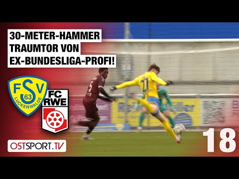 A 30-meter screamer! A dream goal from a former Bundesliga pro: Luckenwalde - RW Erfurt | Regiona...
