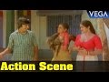 Imaigal Tamil Movie Y G Mahendran Saves Silk Smitha And Jayamalini Action Scene