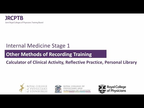 Internal Medicine Stage 1 - Other methods of Recording Training