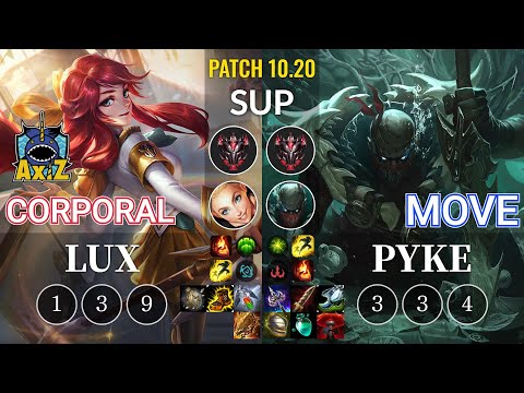 AXIZ Corporal Lux vs Move Pyke Sup - KR Patch 10.20