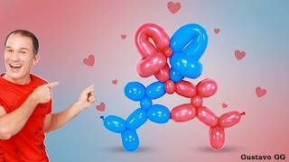💖 איך ליצור כלב עם בלון ל-14 בפברואר ❤️ דמויות עם בלונים ארוכים וסיבוב בלונים