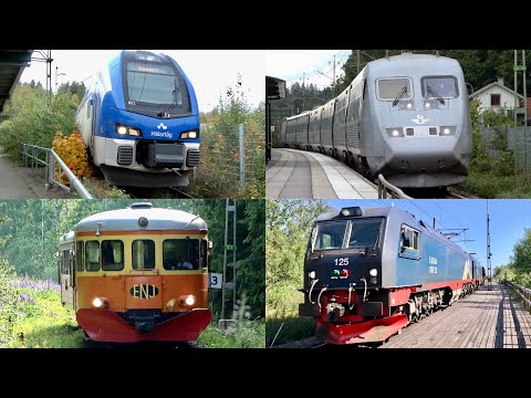 Svenska tåg som tutar del 2 / Compilation of train horns (Sweden) part 2