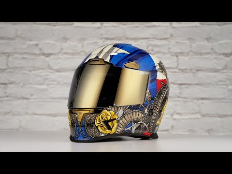 正規品 希少 Icon テキサス Tejas libre ヘルメット ゴールド Icon Airframe Pro Tejas Libre Helmet | JPCycles.com