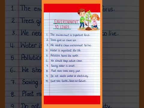 10 lines essay on environment in english#environment#10linesessay ...