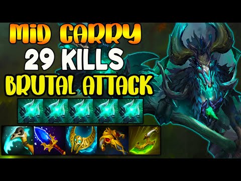 OUTWORLD DESTROYER - MID CARRY 29KILL - BRUTAL ATTACK - FULL FIGHT - DOTA 2 GAMEPLAY