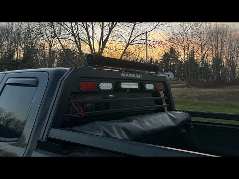 How to install a light bar on a magnum truck rack. The easy way