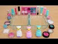 Pink Vs White Vs Teal Mixing Makeup Eyeshadow Into Slime Special Series 202 Satisfying Slime Video