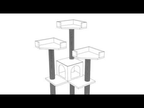 Große Kratzbaum- und Spiellandschaft für Katzen - Second Medium