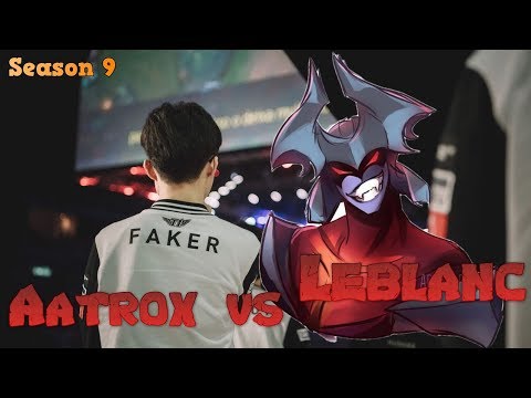 Faker - Aatrox vs Leblanc Mid - Patch 9.19 LoL Season 9 KR Ranked | League of Legends Replays