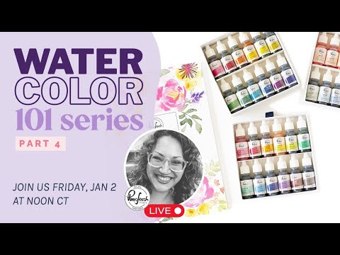 LIVE 🎨 Pt. 4- Watercolor 101 with Emily Midgett & Pinkfresh Studio Liquid Watercolors