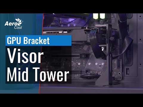 AEROCOOL PGS VISOR-G-BK-v1 ARGB Juodas Mid Tower PC dėklas video