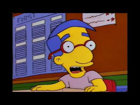 The Simpsons - Milhouse Asks Bart About Sprinklers