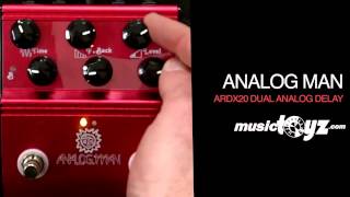 Video thumbnail for Analog Man ARDX20 Dual Analog Delay by musictoyznetwork