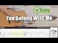 You Belong With Me (Easy Version) - Taylor Swift | Fingerstyle Guitar | TAB + Chords + Lyrics