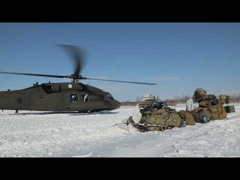 Aerial Insertion of U.S. Army Scouts by Helicopter in Hokkaido, Japan