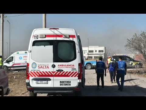 El ministro Mangione supervisó el operativo sanitario del SAMEC por los incendios en la Circunvalación Oeste
