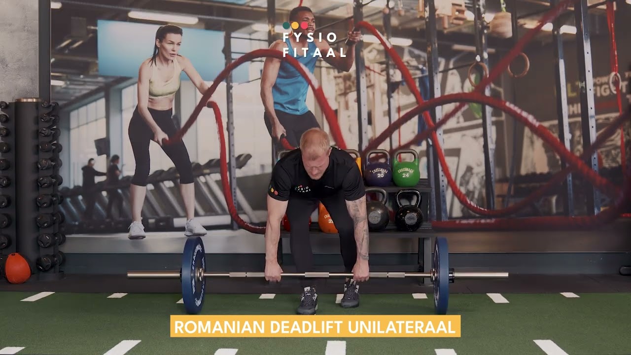 Video thumbnail: Romanian Deadlift Unilateraal — instructievideo